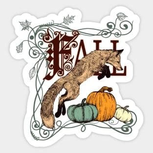 Fall Fox Sticker